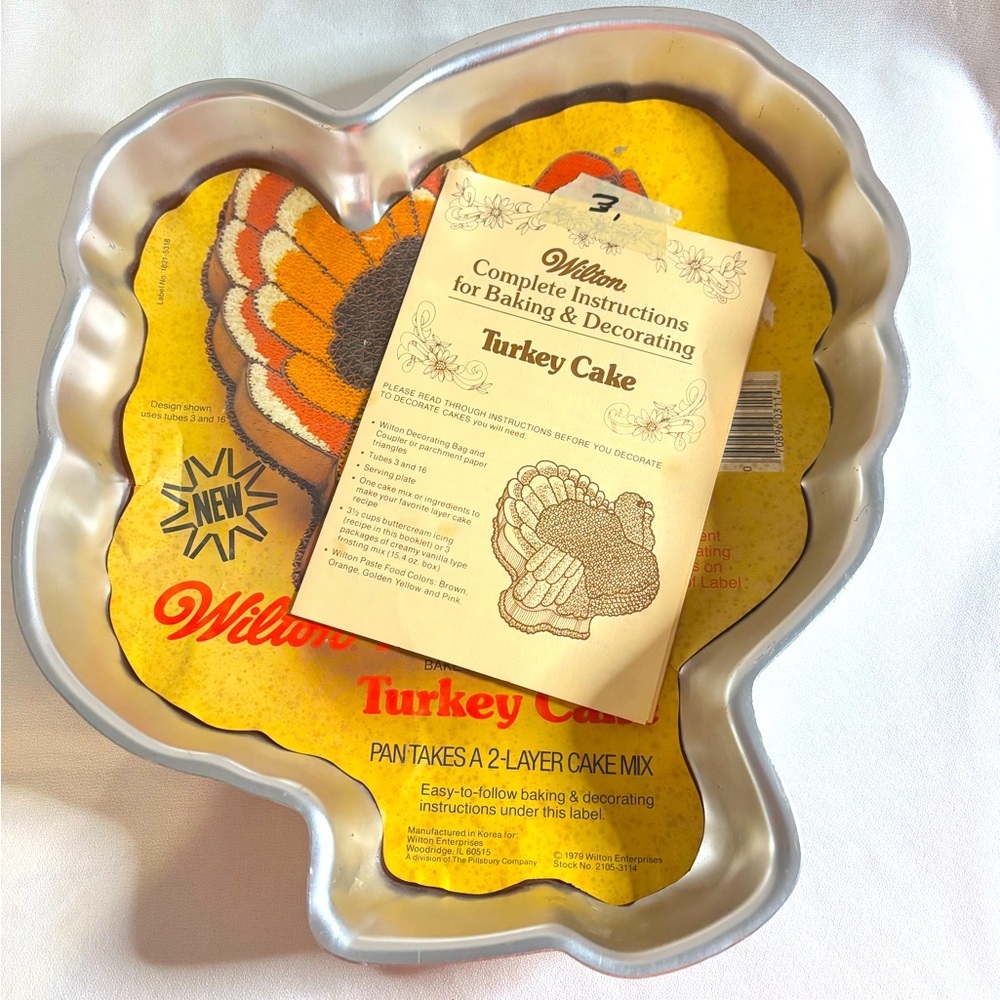 Wilton  Turkey Cake Pan Thanksgiving Christmas Vintage 1979 Brand New Condition